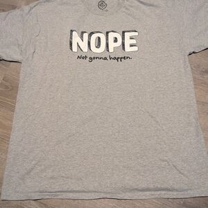 Graphic 'NOPE' Short-Sleeve Tee - Grey
